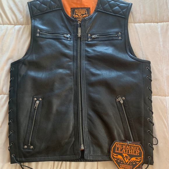 Milwaukee Leather Performance Apparel Concealed Carry Leather Vest XLT - Picture 1 of 7
